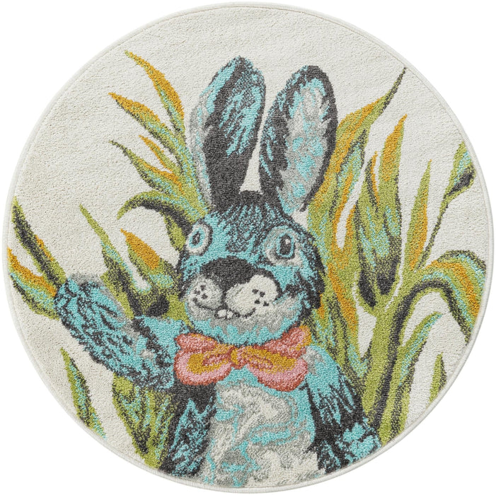 Unique Loom Whimsy Kids Collection Area Rug - Bunny