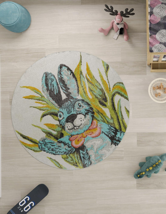 Unique Loom Whimsy Kids Collection Area Rug - Bunny