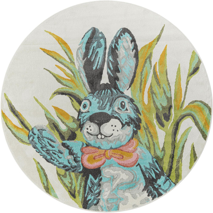 Unique Loom Whimsy Kids Collection Area Rug - Bunny