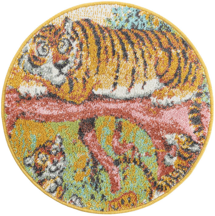 Unique Loom Whimsy Kids Collection Area Rug - Tigger