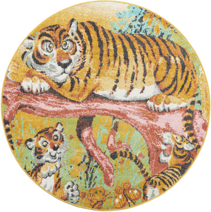 Unique Loom Whimsy Kids Collection Area Rug - Tigger