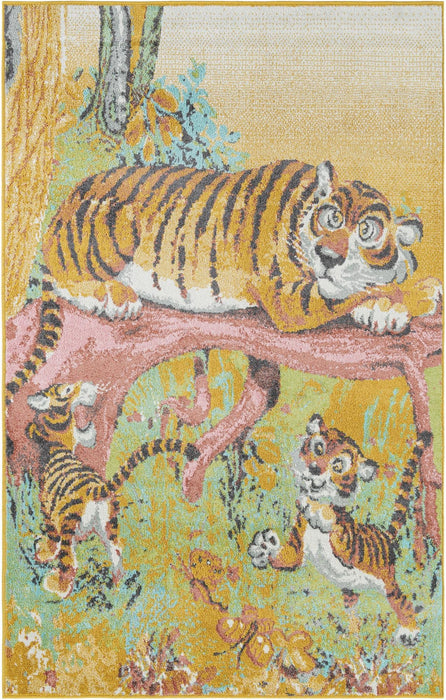 Unique Loom Whimsy Kids Collection Area Rug - Tigger