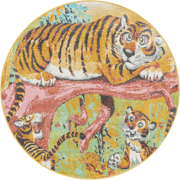 Unique Loom Whimsy Kids Collection Area Rug - Tigger