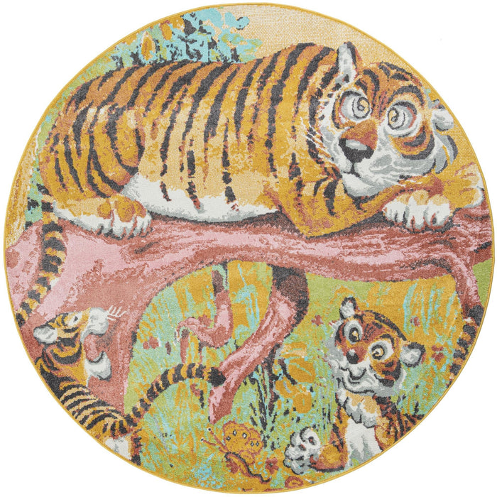 Unique Loom Whimsy Kids Collection Area Rug - Tigger