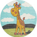 Unique Loom Whimsy Kids Collection Area Rug - Giraffe