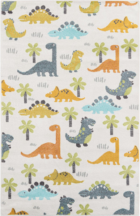 Unique Loom Whimsy Kids Collection Area Rug - Dinotopia