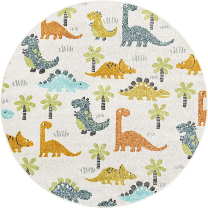 Unique Loom Whimsy Kids Collection Area Rug - Dinotopia