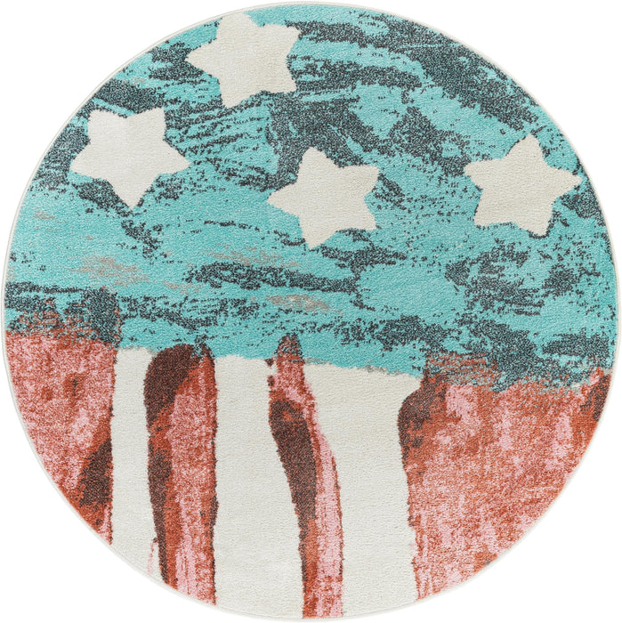 Unique Loom Whimsy Kids Collection Area Rug - Americana