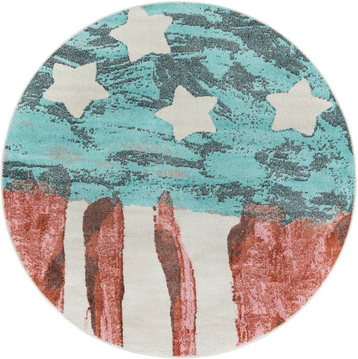 Unique Loom Whimsy Kids Collection Area Rug - Americana