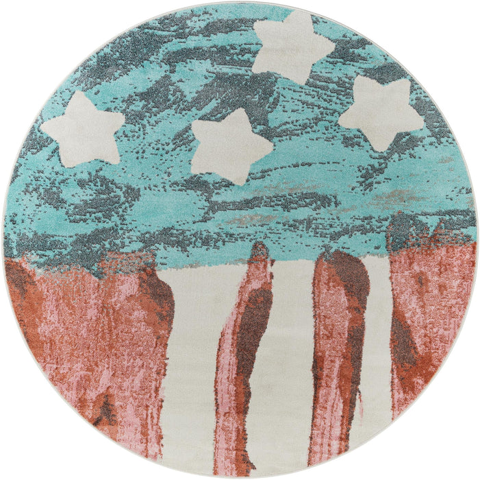 Unique Loom Whimsy Kids Collection Area Rug - Americana
