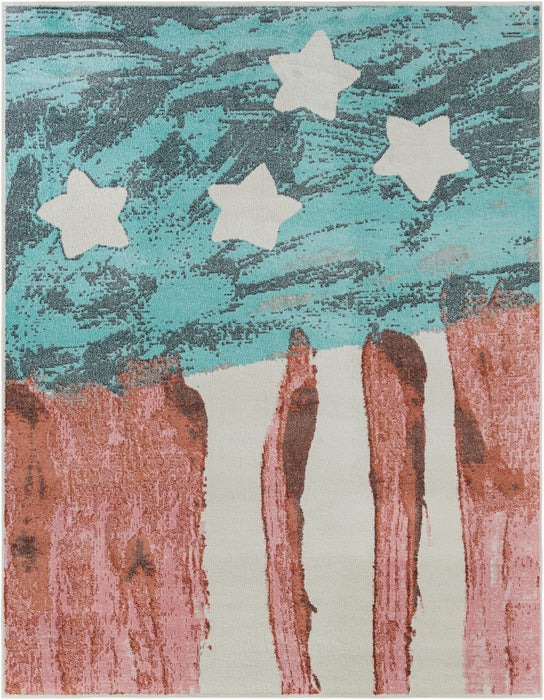 Unique Loom Whimsy Kids Collection Area Rug - Americana