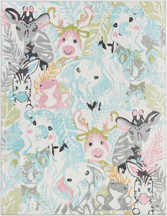 Unique Loom Whimsy Kids Collection Area Rug - Peekaboo