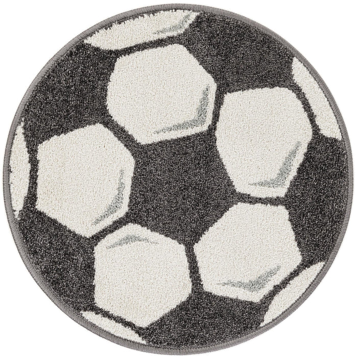 Unique Loom Whimsy Kids Collection Area Rug - Soccer Ball
