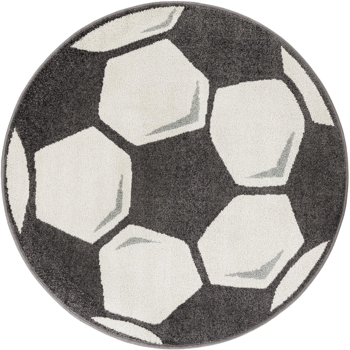 Unique Loom Whimsy Kids Collection Area Rug - Soccer Ball