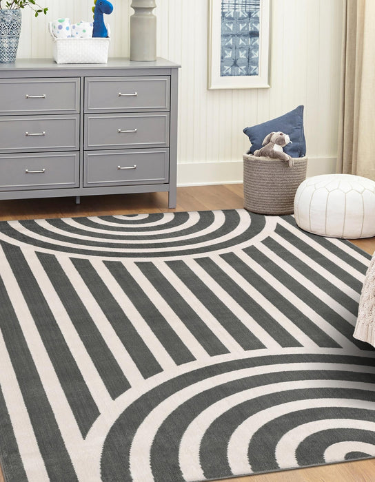 Unique Loom Whimsy Kids Collection Area Rug - Lines