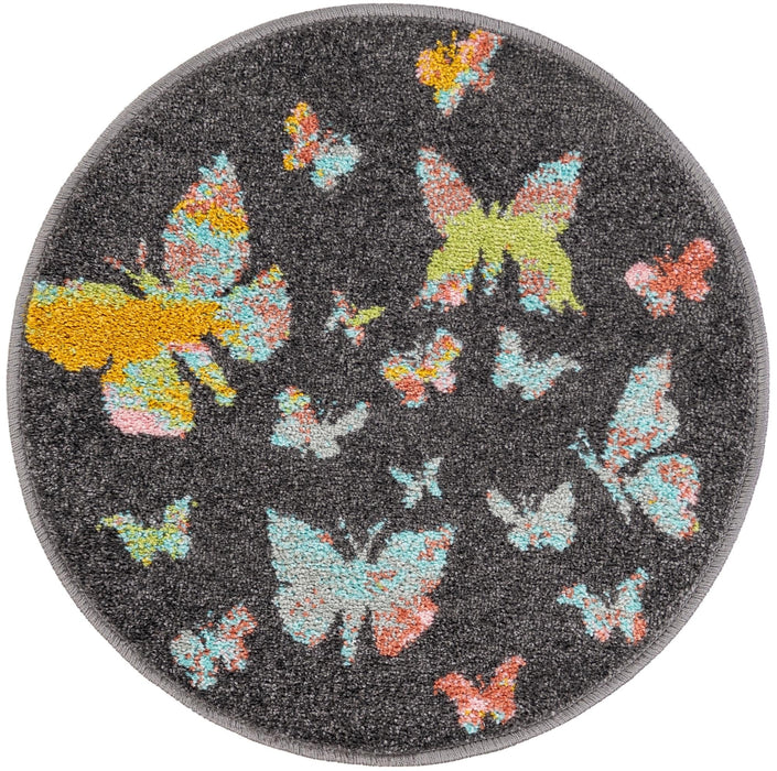 Unique Loom Whimsy Kids Collection Area Rug - Butterflies