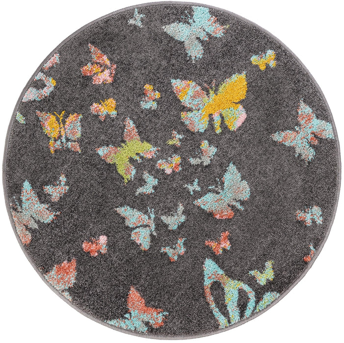 Unique Loom Whimsy Kids Collection Area Rug - Butterflies