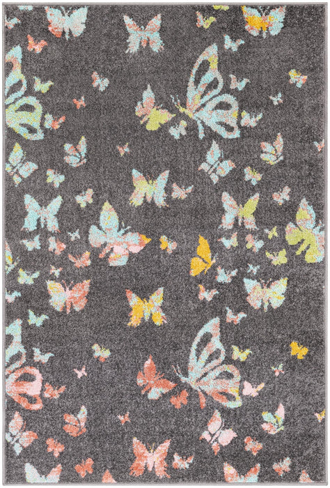 Unique Loom Whimsy Kids Collection Area Rug - Butterflies