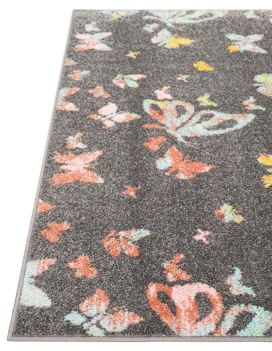 Unique Loom Whimsy Kids Collection Area Rug - Butterflies