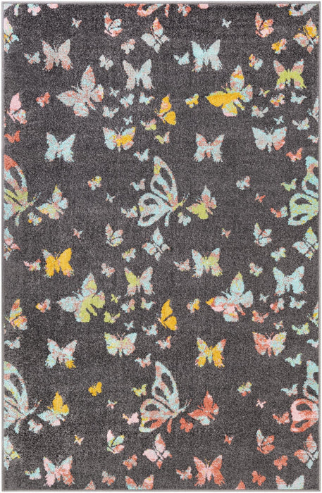 Unique Loom Whimsy Kids Collection Area Rug - Butterflies