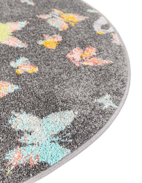 Unique Loom Whimsy Kids Collection Area Rug - Butterflies