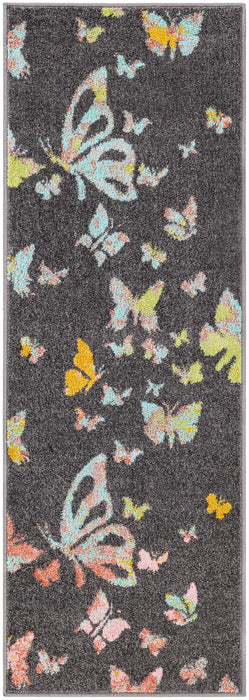 Unique Loom Whimsy Kids Collection Area Rug - Butterflies