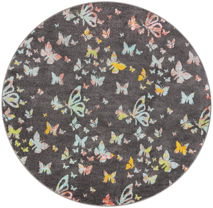 Unique Loom Whimsy Kids Collection Area Rug - Butterflies