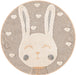 Unique Loom Whimsy Kids Collection Area Rug - Heart Bunny