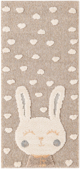 Unique Loom Whimsy Kids Collection Area Rug - Heart Bunny