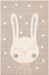 Unique Loom Whimsy Kids Collection Area Rug - Heart Bunny