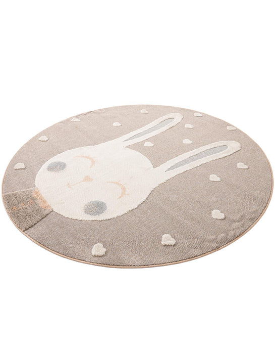 Unique Loom Whimsy Kids Collection Area Rug - Heart Bunny