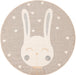 Unique Loom Whimsy Kids Collection Area Rug - Heart Bunny