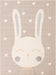 Unique Loom Whimsy Kids Collection Area Rug - Heart Bunny
