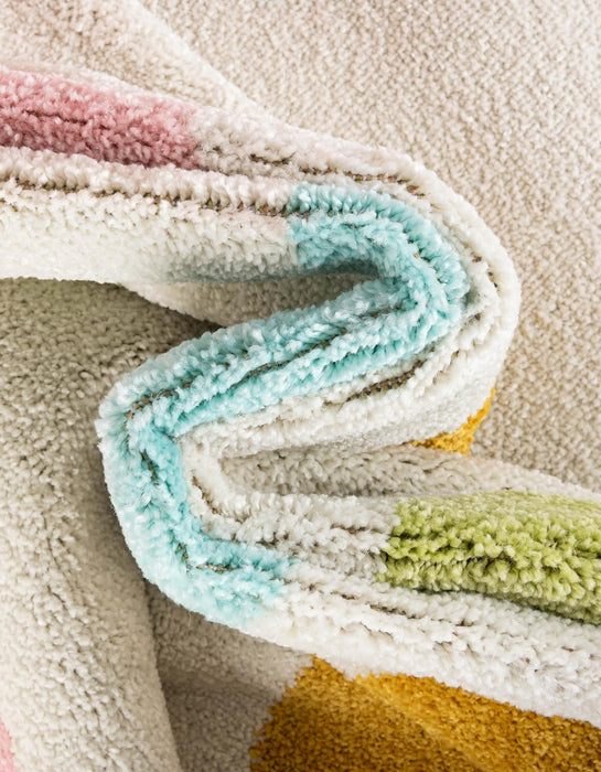 Unique Loom Whimsy Kids Collection Area Rug - Polka Dots