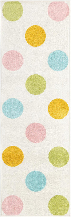 Unique Loom Whimsy Kids Collection Area Rug - Polka Dots