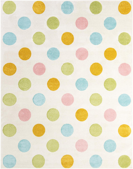 Unique Loom Whimsy Kids Collection Area Rug - Polka Dots