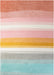 Unique Loom Whimsy Kids Collection Area Rug - Pastel Abstract Rainbow