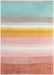 Unique Loom Whimsy Kids Collection Area Rug - Pastel Abstract Rainbow