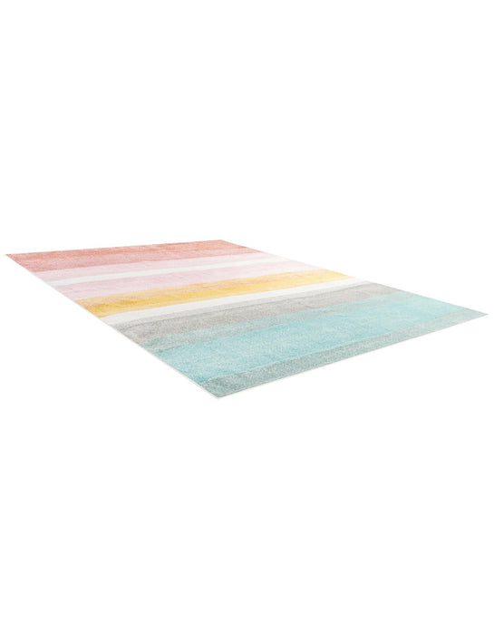 Unique Loom Whimsy Kids Collection Area Rug - Pastel Abstract Rainbow