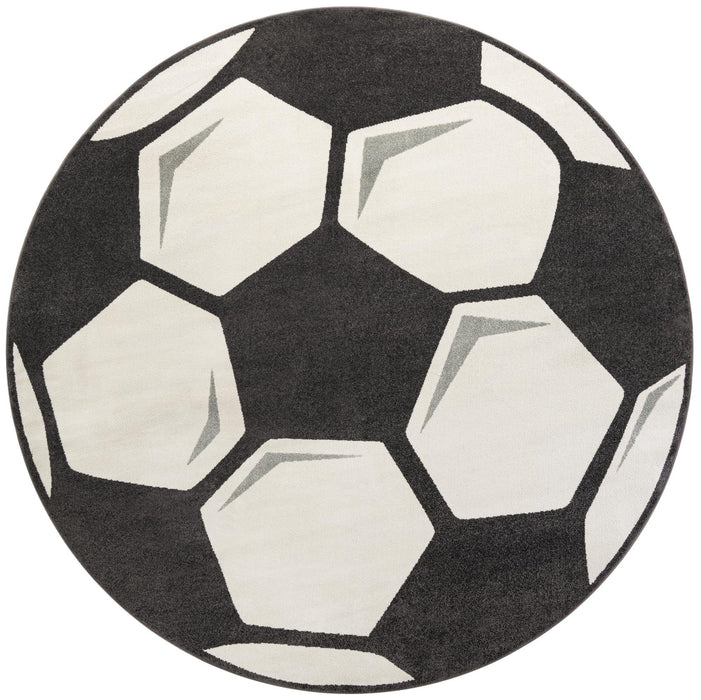 Unique Loom Whimsy Kids Collection Area Rug - Soccer Ball