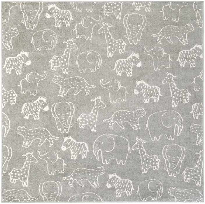 Unique Loom Whimsy Kids Collection Area Rug - Safari Animals