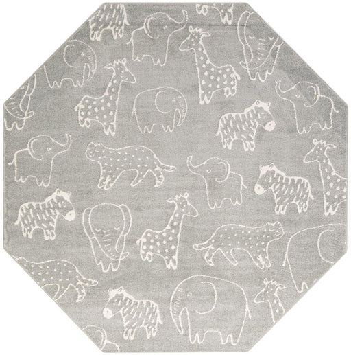 Unique Loom Whimsy Kids Collection Area Rug - Safari Animals
