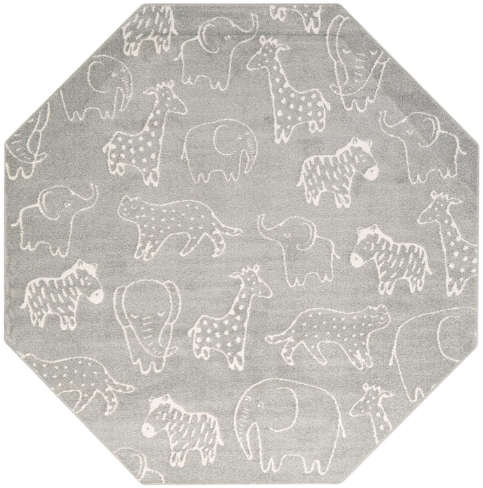 Unique Loom Whimsy Kids Collection Area Rug - Safari Animals