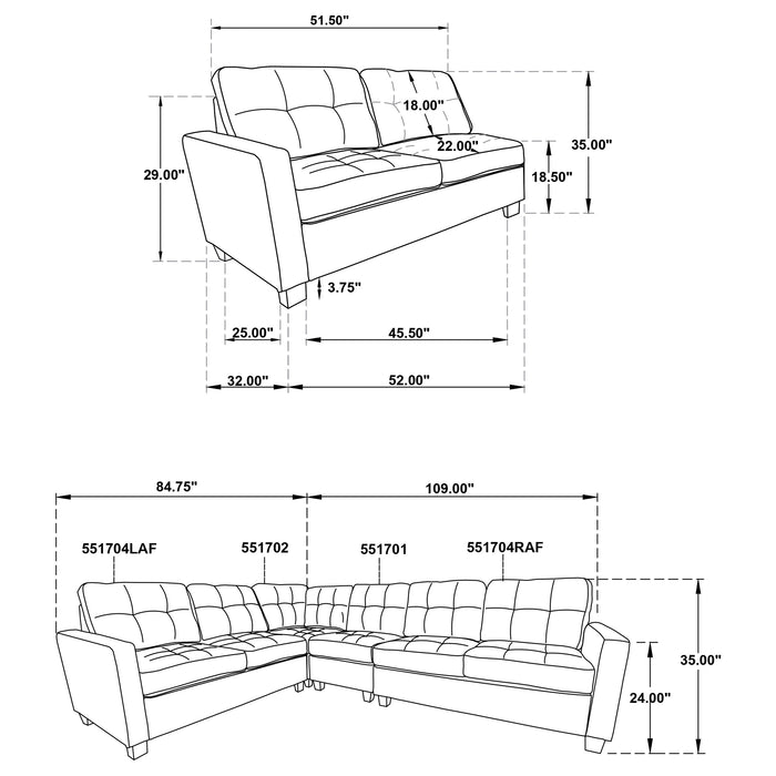 Georgina Modular Sectionals Upholstered