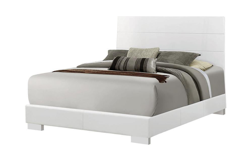 Felicity Panel Bed Glossy White