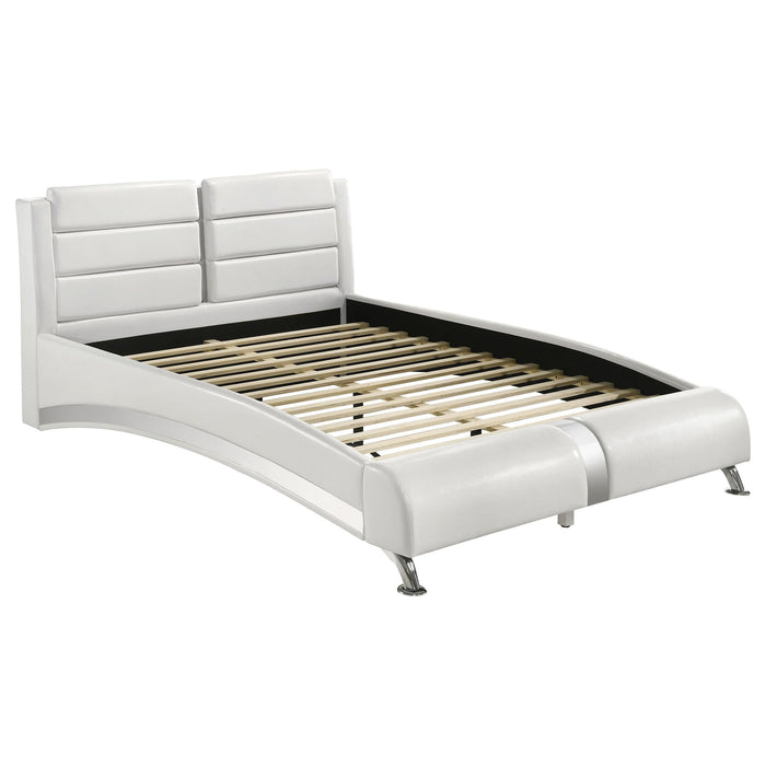 Jeremaine Upholstered Bed White